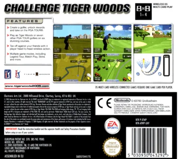 Tiger Woods PGA Tour (Japan) box cover back